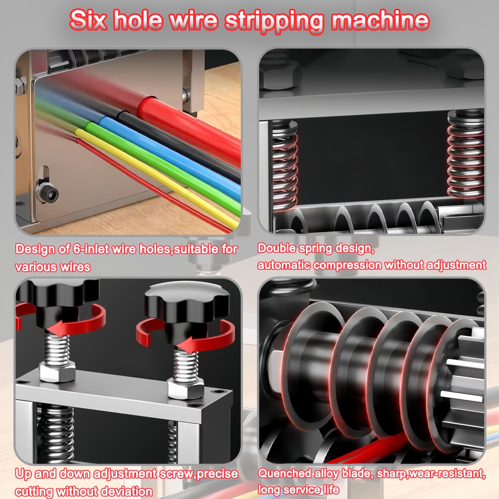 Manual Wire Stripper Machine,Drill Powered Hand Crank Wire Stripper Tool With…
