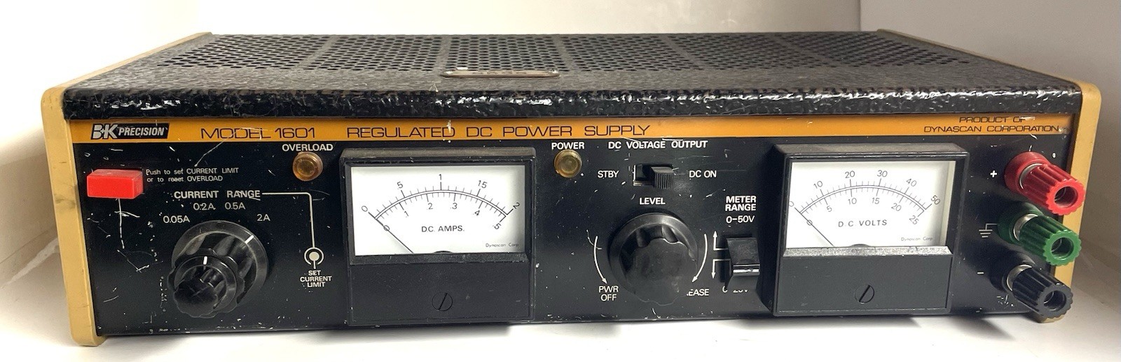 Vintage BK PRECISION Dynascan Model 1601 Regulated DC Power Supply 0-50V 2 Amp