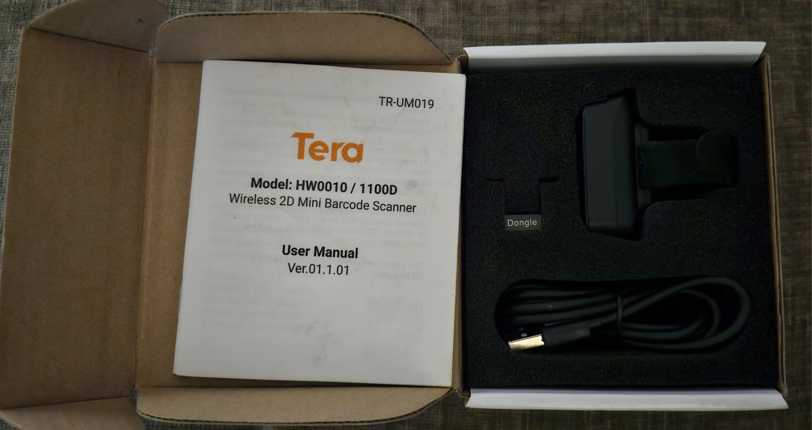 Tera HW0010 Wireless 2D Ring Mini Wearable Barcode Scanner