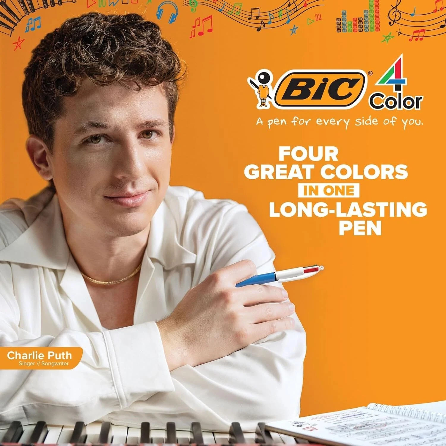 BIC 4-Color Mini Ballpoint Pen Medium Point (1.0mm) Assorted Inks 2-Count