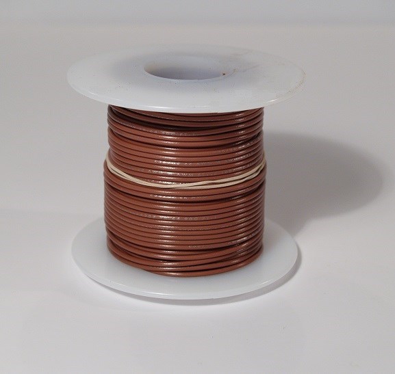 20 AWG UL1007 UL1569 Hook-up Wire 100 foot spools BROWN ~ 10 Colors Available!