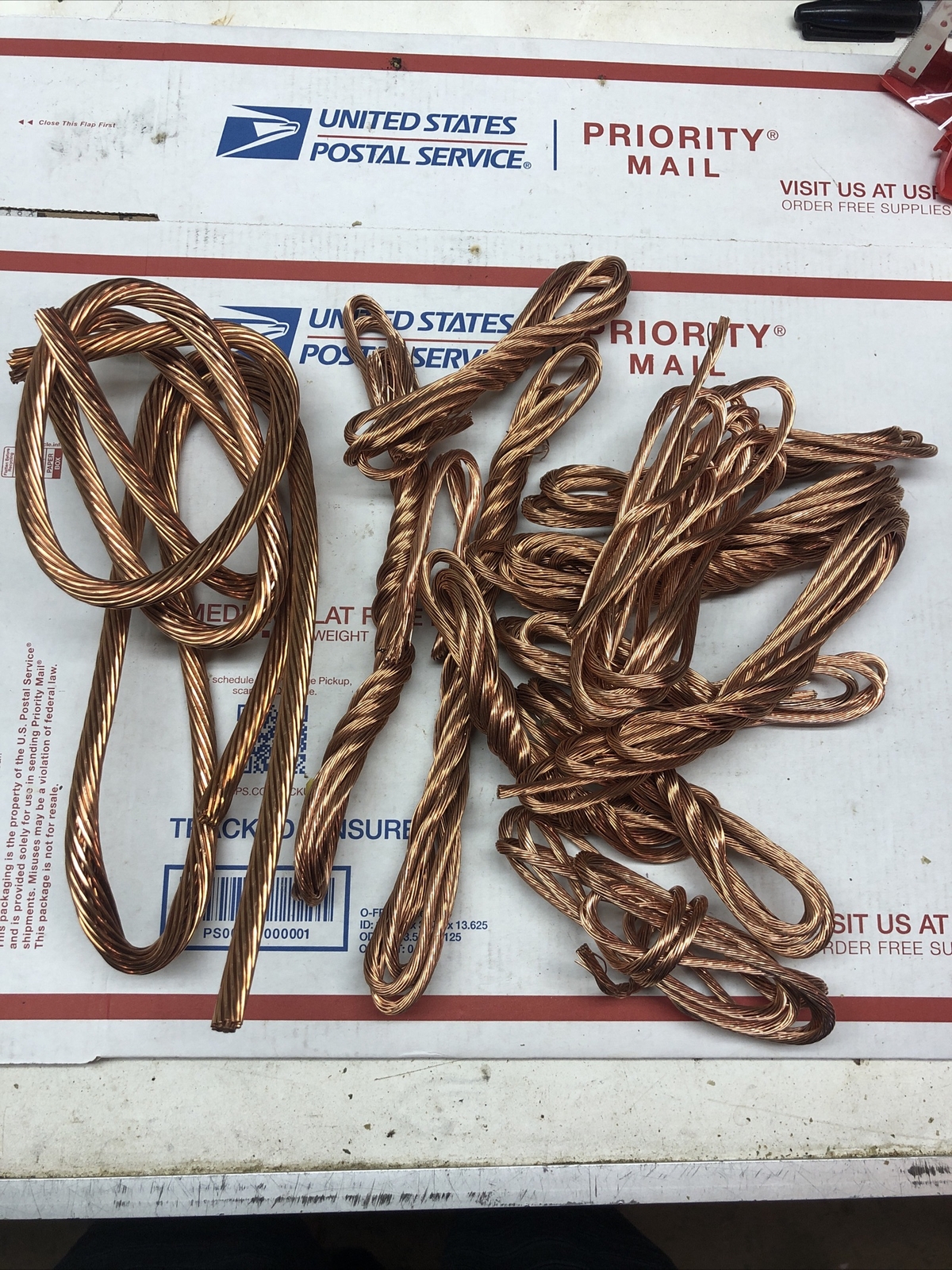 1.5 Lbs Scrap Bare Bright Shiny Copper Wire Metal Bullion Melt Craft Free Ship