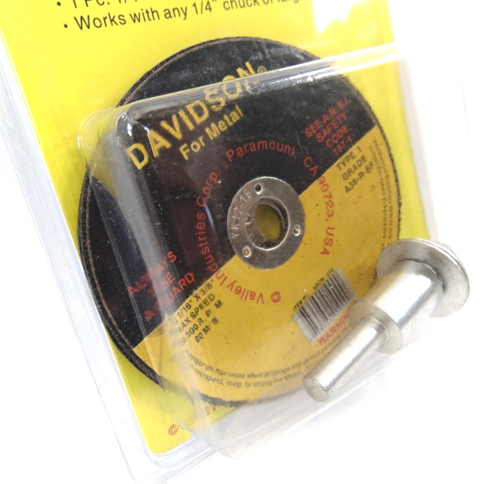 Davidson 3″ Cut-Off Wheels w/ Mandrel Metal Cutting Cutter Disc Set 3-Pack