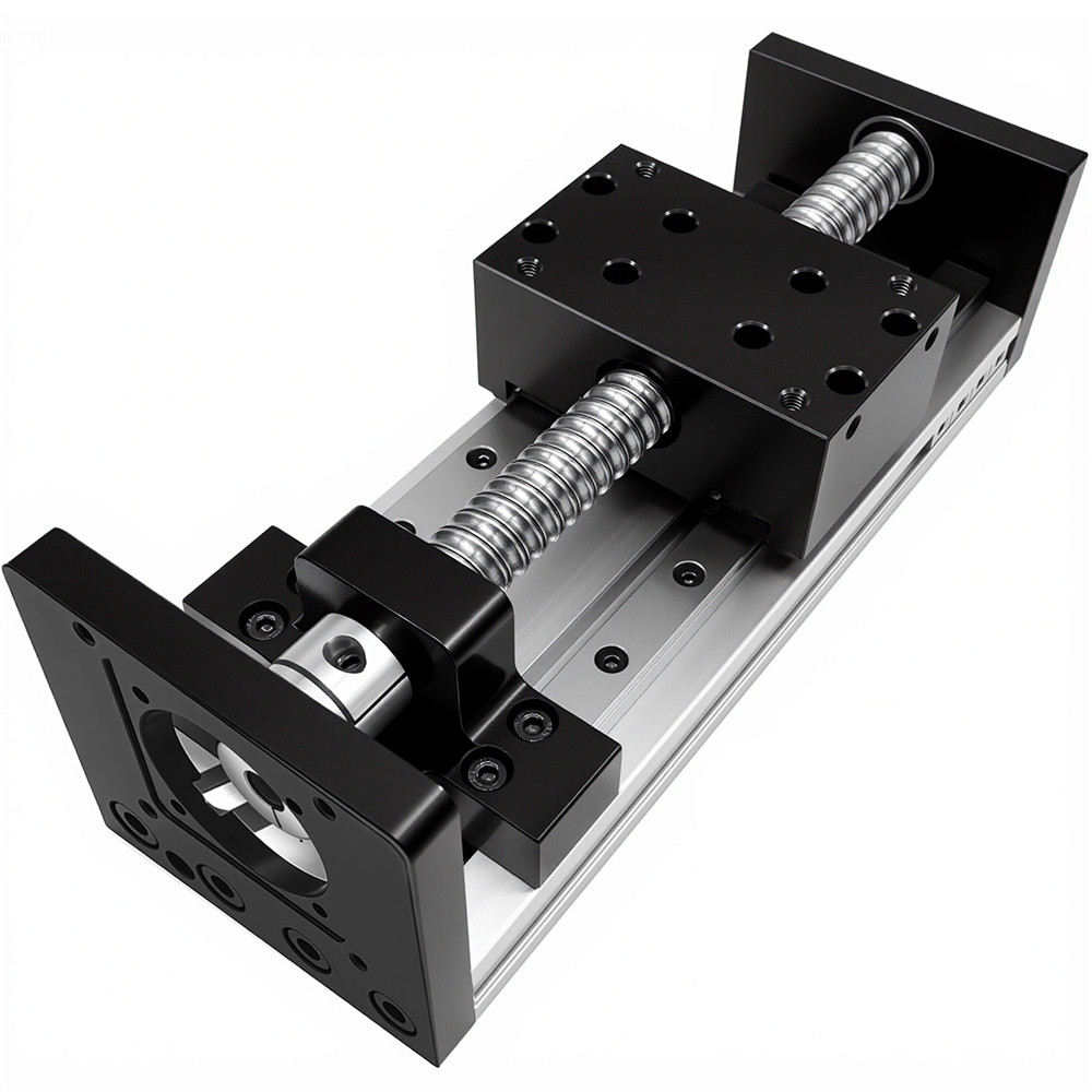Double Guides Ball screw Slide Table Nema23 Motoried Linear Motion Stage for CNC