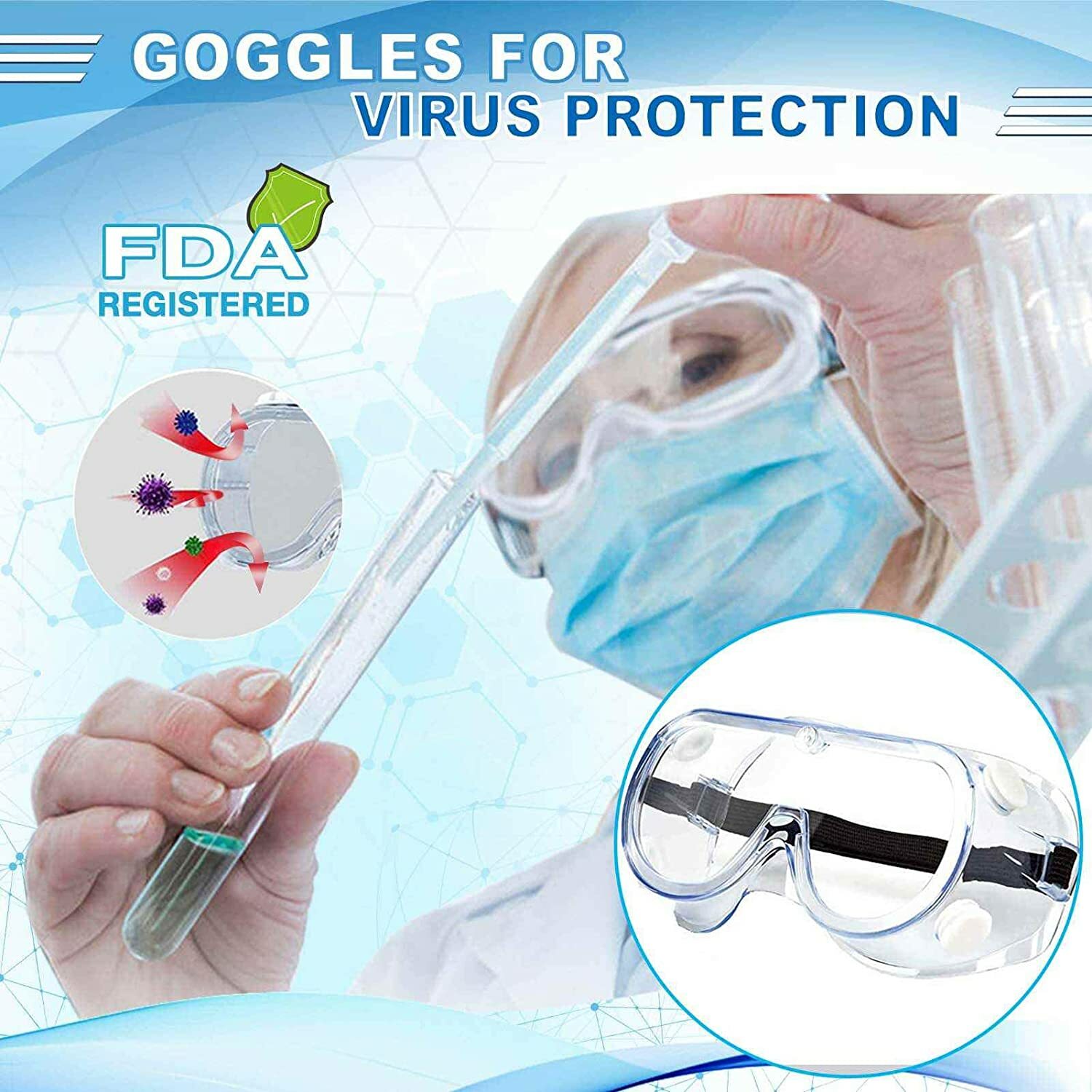 1PC Sealed Anti Fog Clear Safety Goggles Glasses Wildfire Anti Smoke and Dust