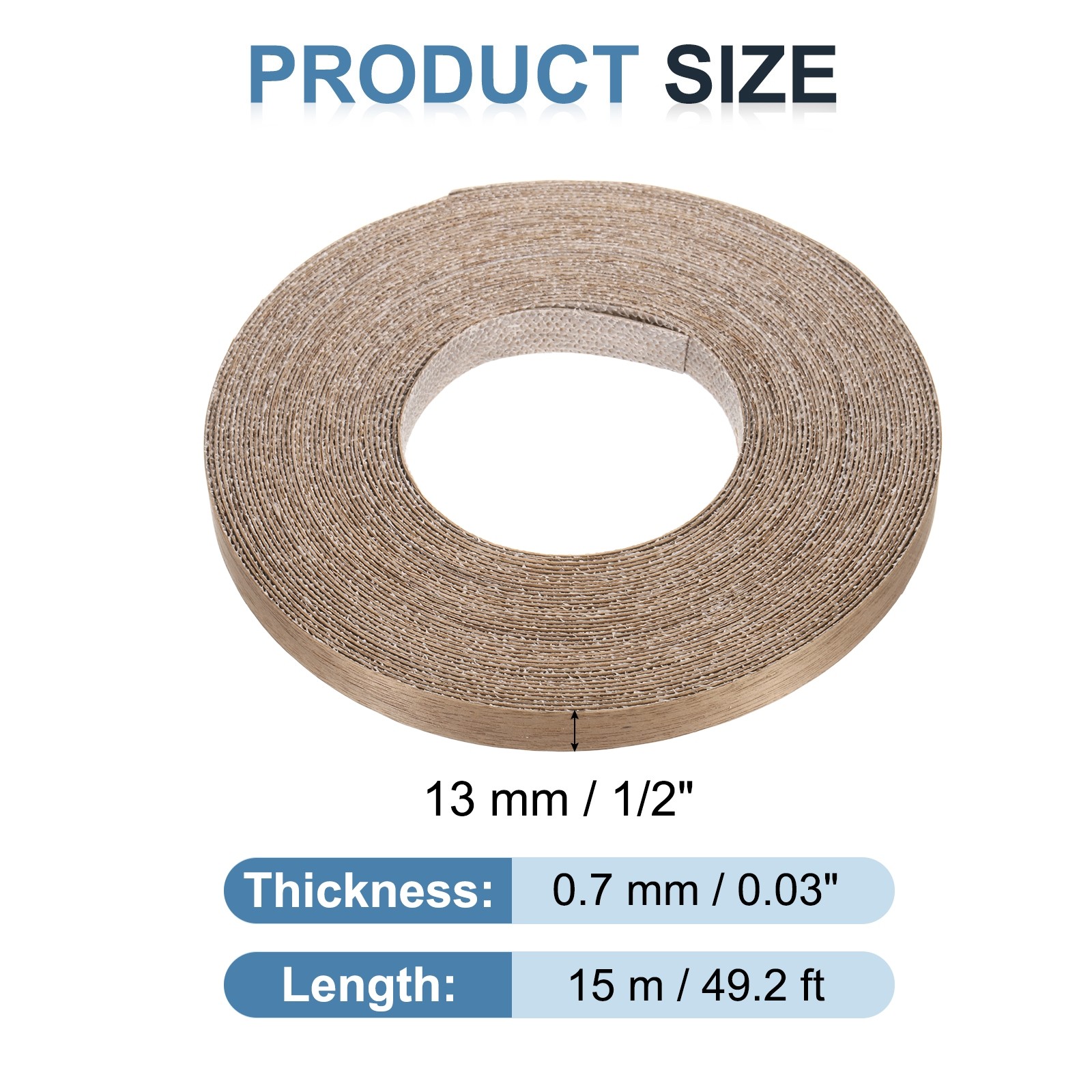 Walnut Edge Banding 1/2″ x 49.2ft Wood Veneer Tape Pre-glued Flexible