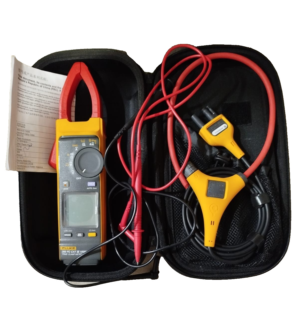 Fluke 393 FC True-RMS Clamp Meter – 1500V CAT III Compact IP54 Rated NEW