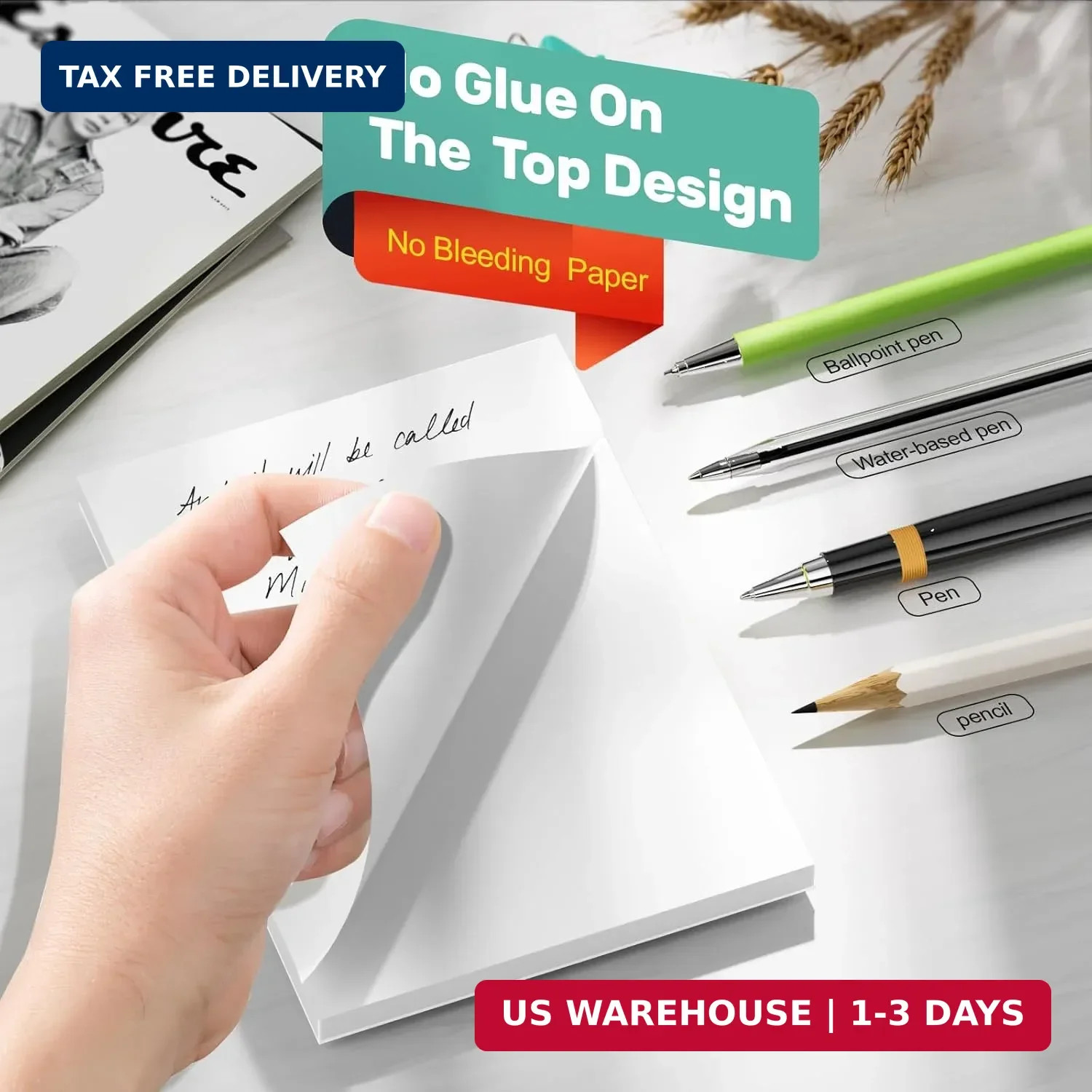 Note Pads – Memo Pads – Blank Scratch Pads – Small Notepad Writing Pads for Taki