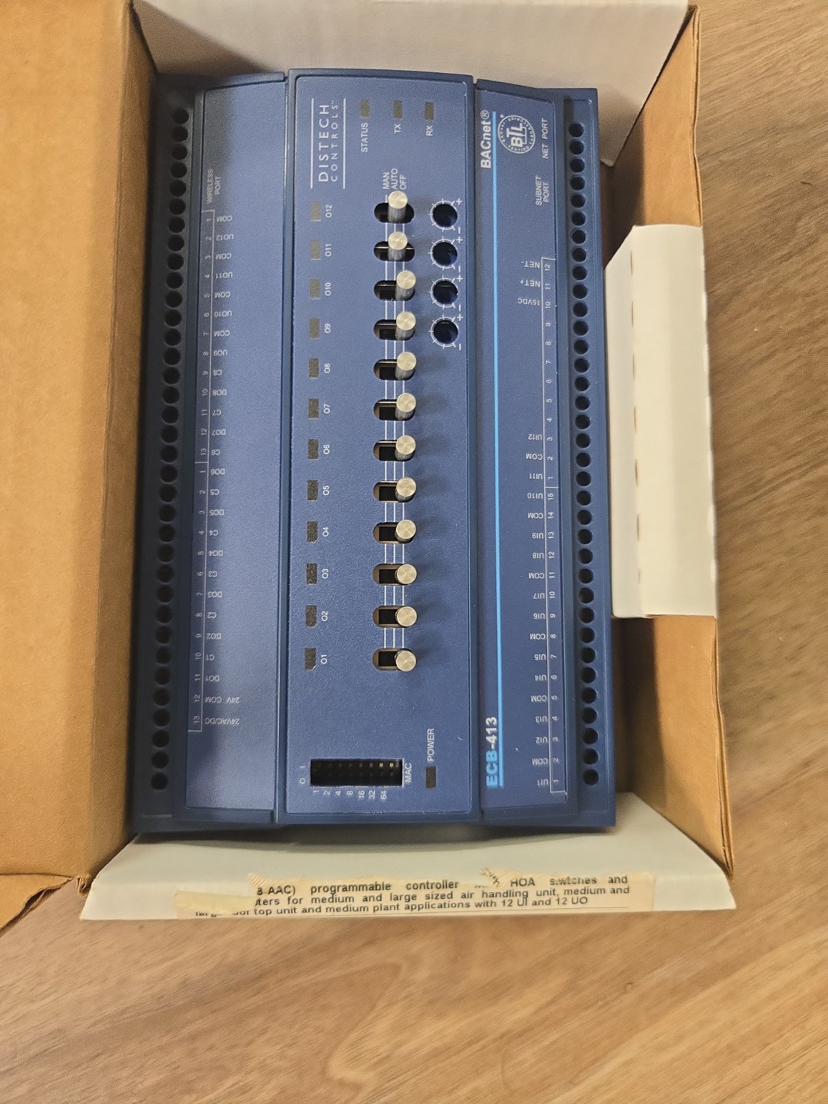 Distech Controls ECB-413 BACnet Unit Controller 24V 1A CDIB-413X-00