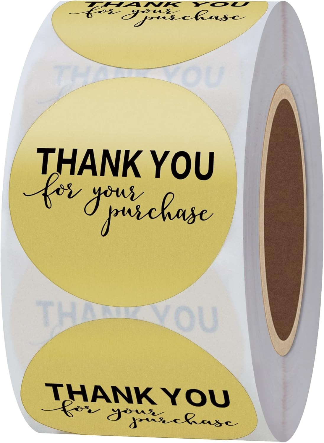 Hybsk Gold Foil Thank You for Your Purchase Stickers 1.5″ Round small,