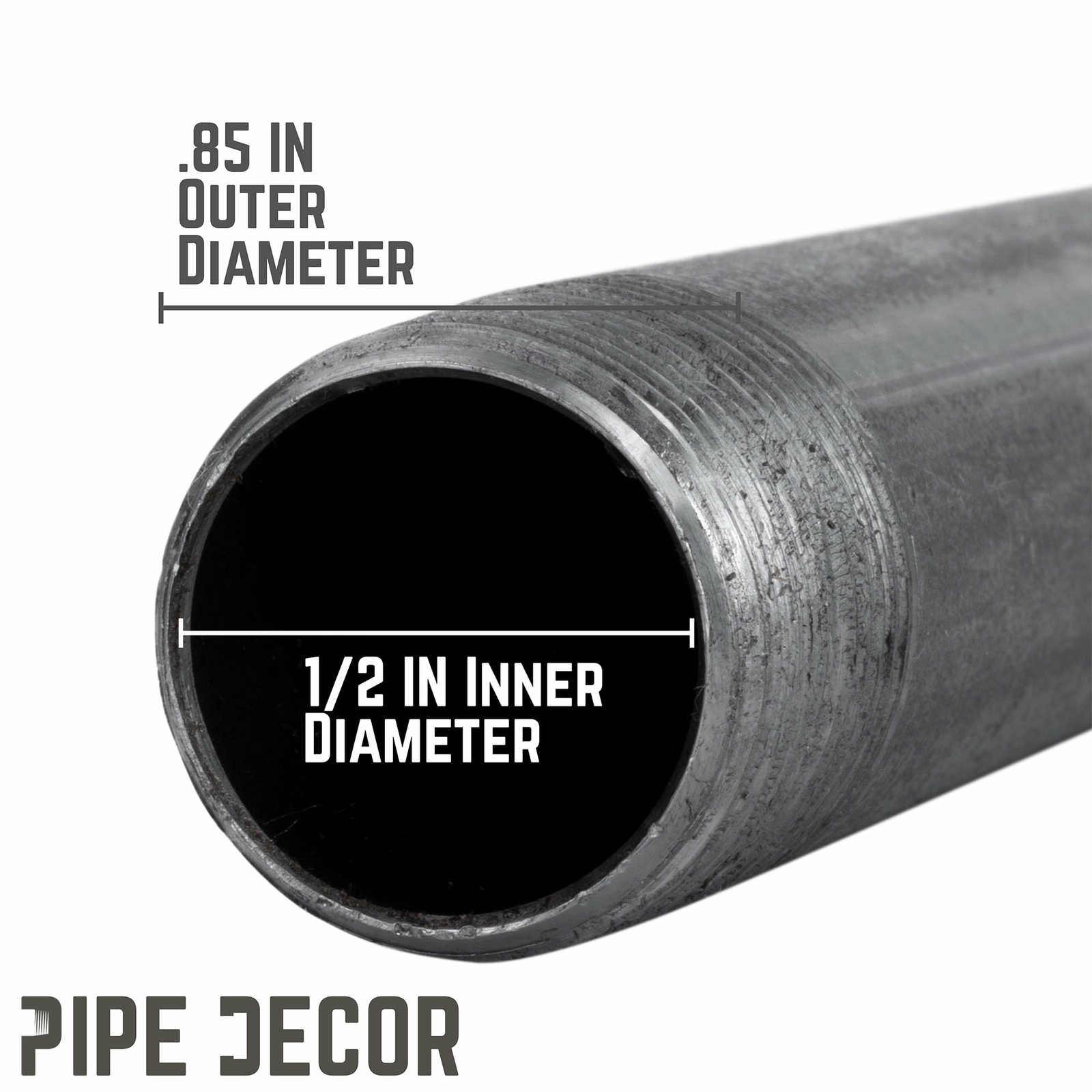 1/2 in. X 48 in. Black Pipe 4 Pack