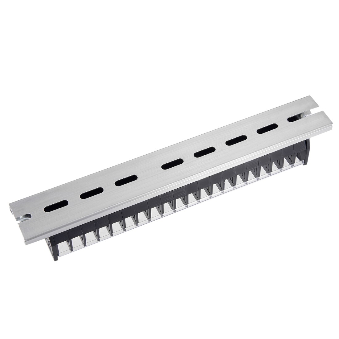Barrier Terminal Strip Block 660V 15A Dual Rows 20P DIN Rail Base Covered