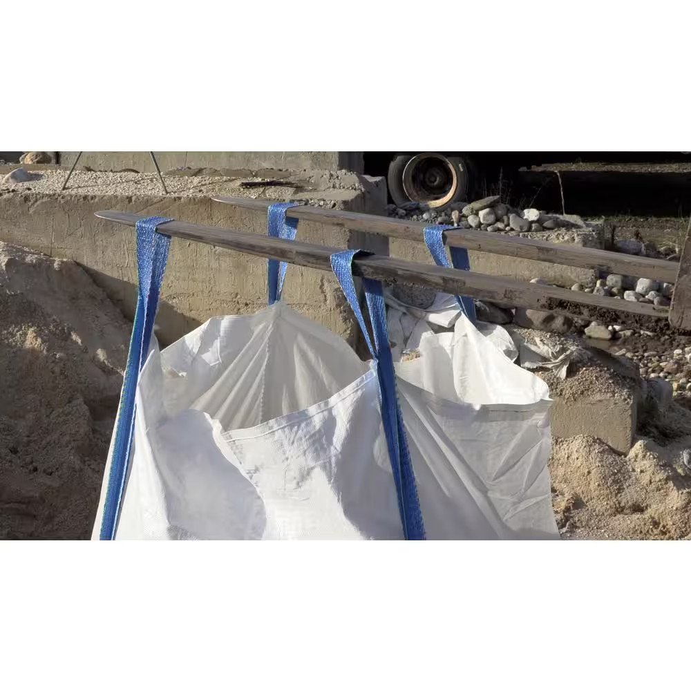 100 Gal. Heavy-Duty Builder’S Bulk Bag White Outdoor Polypropylene Construction