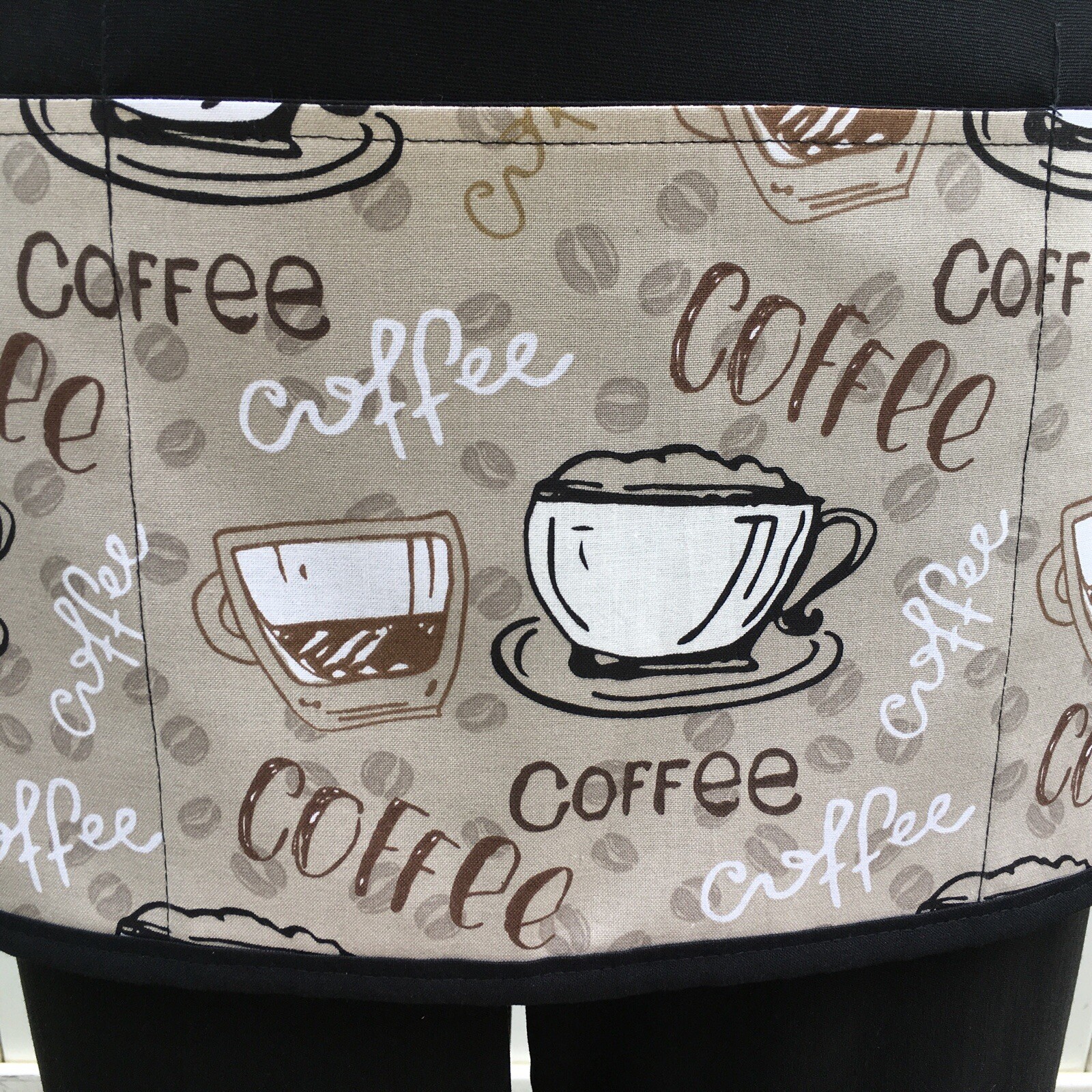 (Choose Print) Coffee 3 pocket waitress waist Half apron restaurants Resturant￼