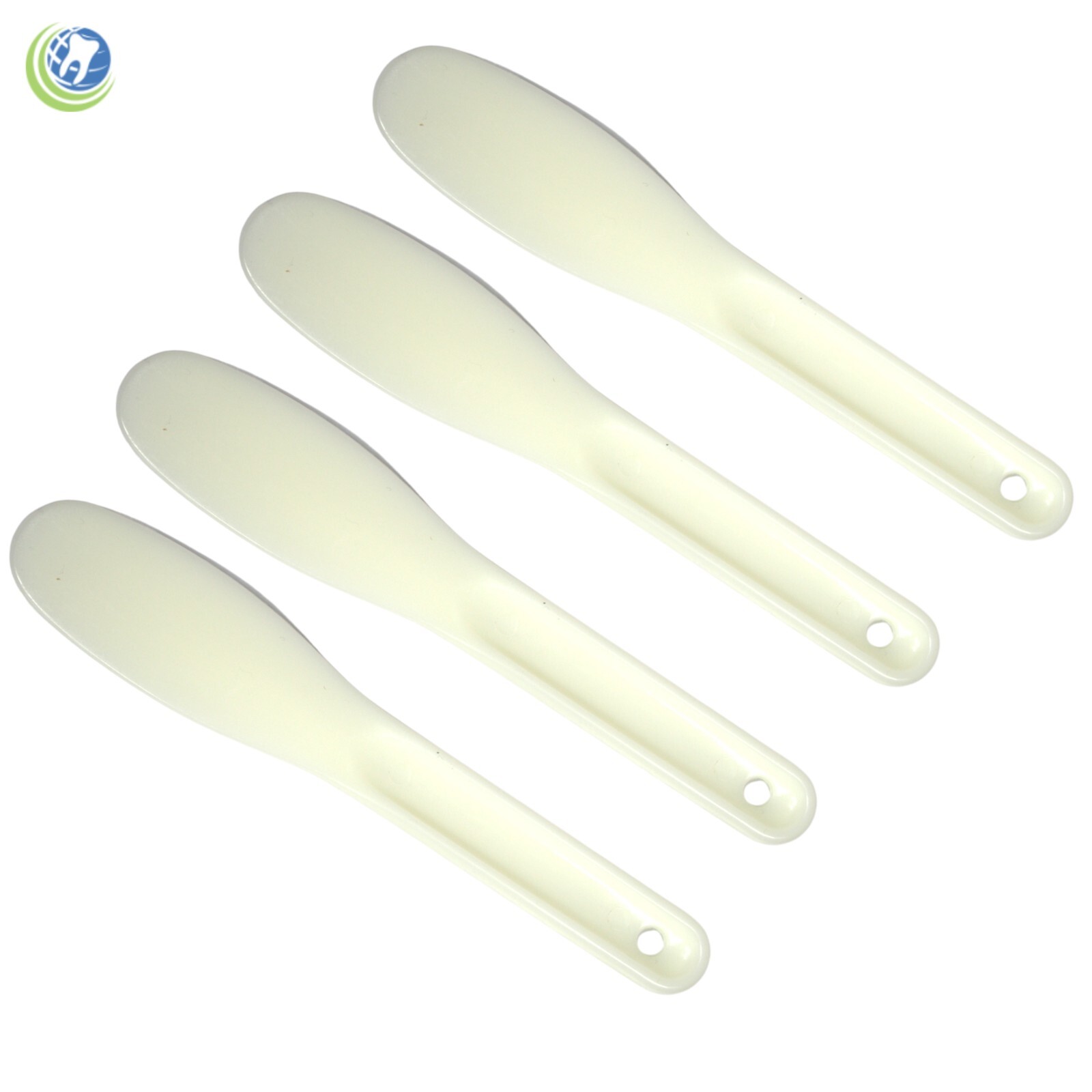 DENTAL LAB PLASTIC MIXING SPATULA FOR IMPRESSION MATERIAL ALGINATE 4PC SET WHITE