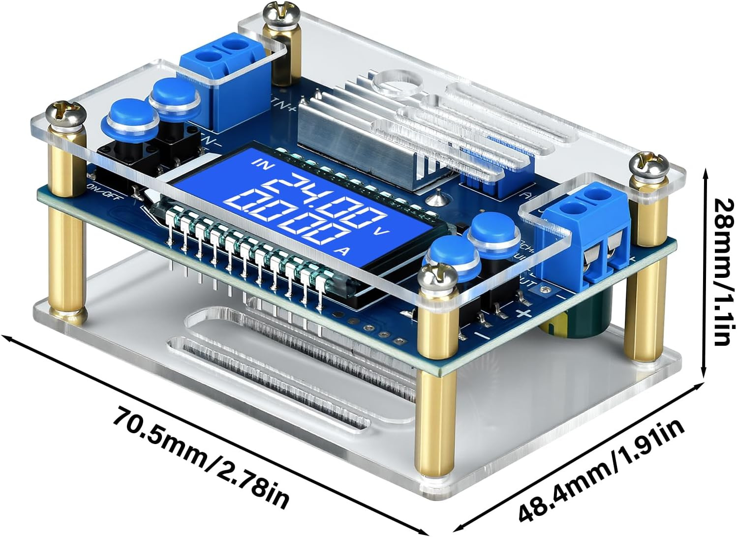 DC Adjustable Buck Converter,6.5-36V to 1.2V-32V 5A Adjustable Power Supply,5V