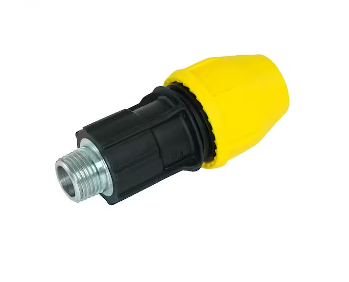 1/2 In. Polyproylene Underground Yellow Poly Gas Pipe Conversion Fitting | (NEW)