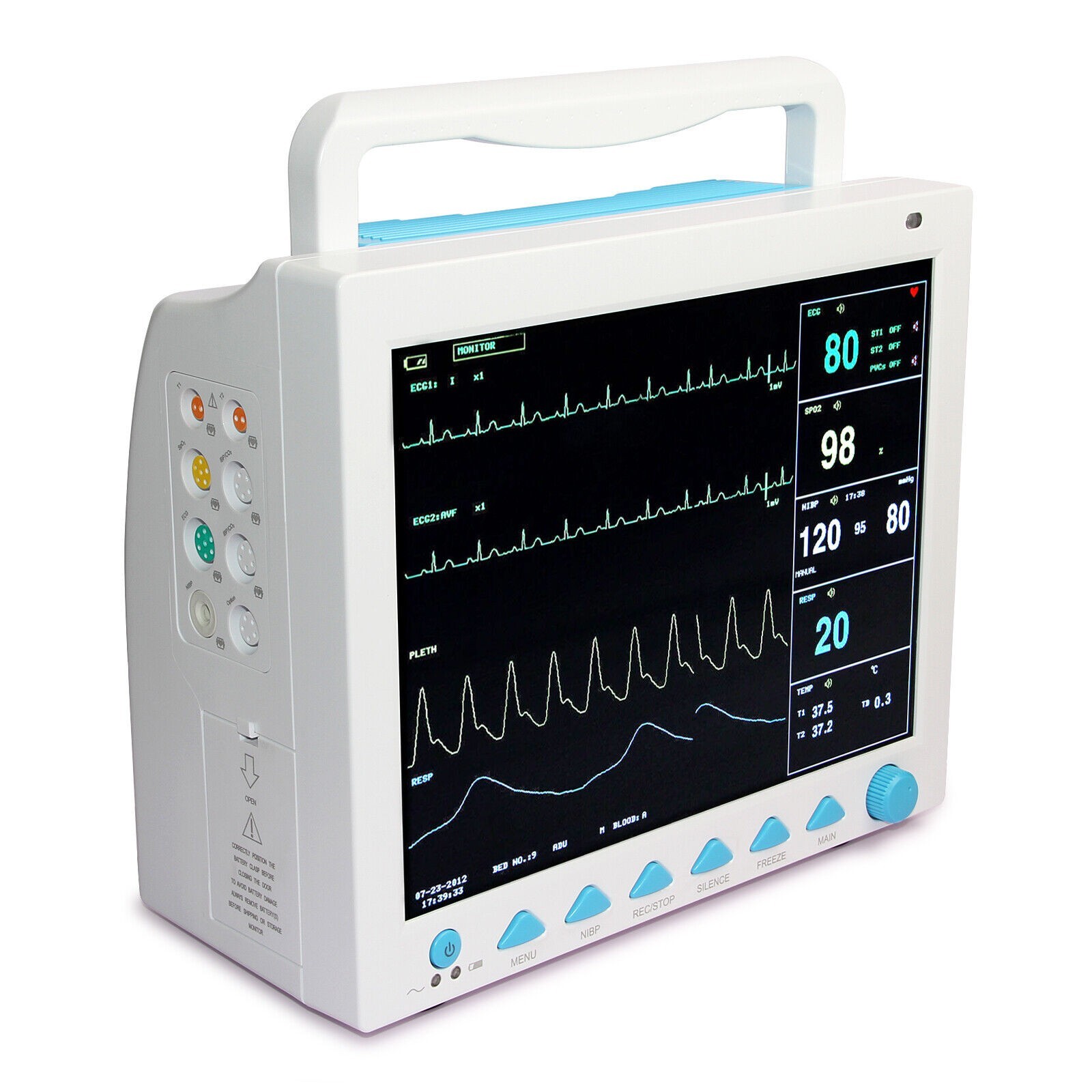 CMS8000 Patient Monitor 12 inch Multi-parameter Vital Signs Monitor with ETCO2