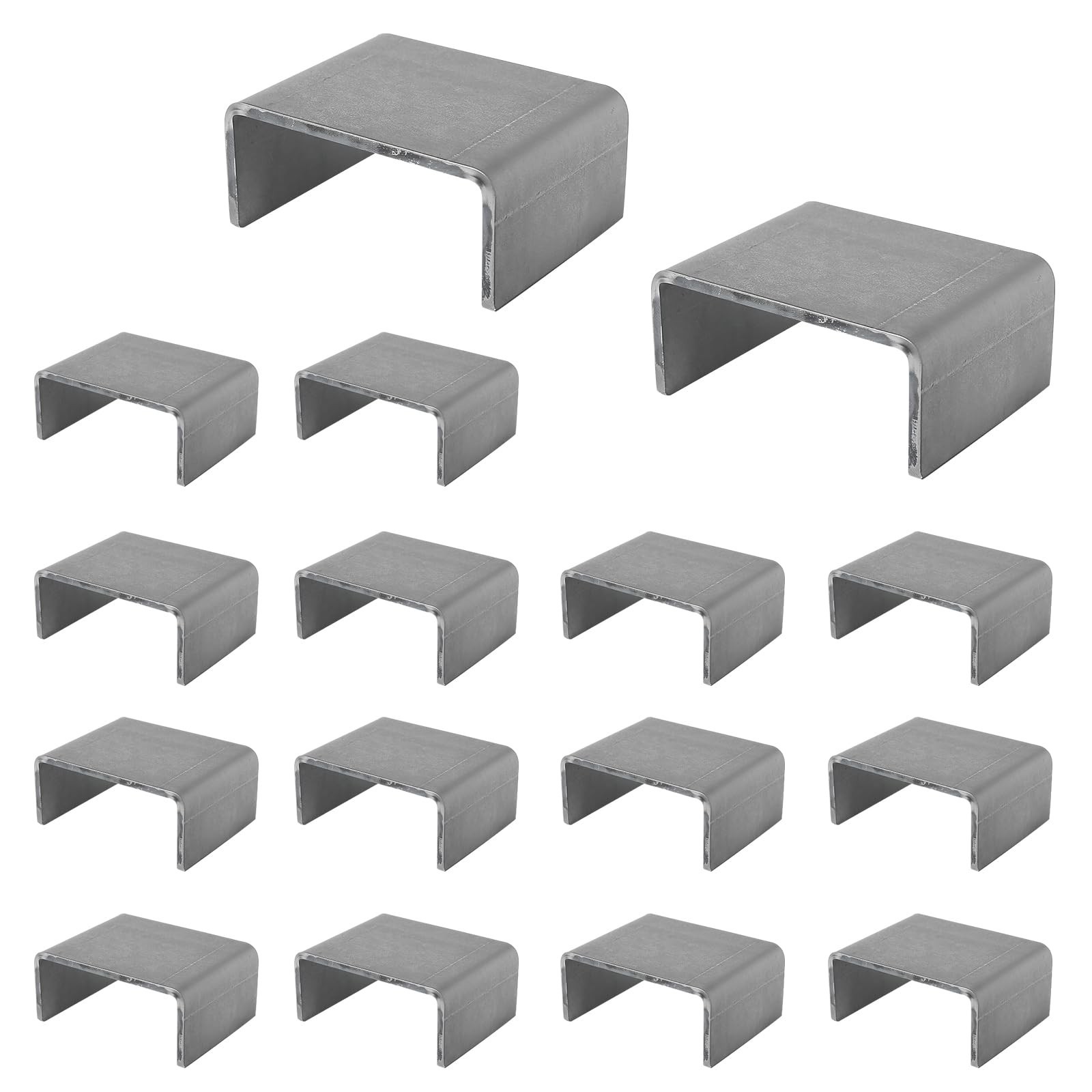 16 Pcs Heavy Duty Weld On Trailer Stake Pockets,2» x 4» Raw Steel Weld-On S…