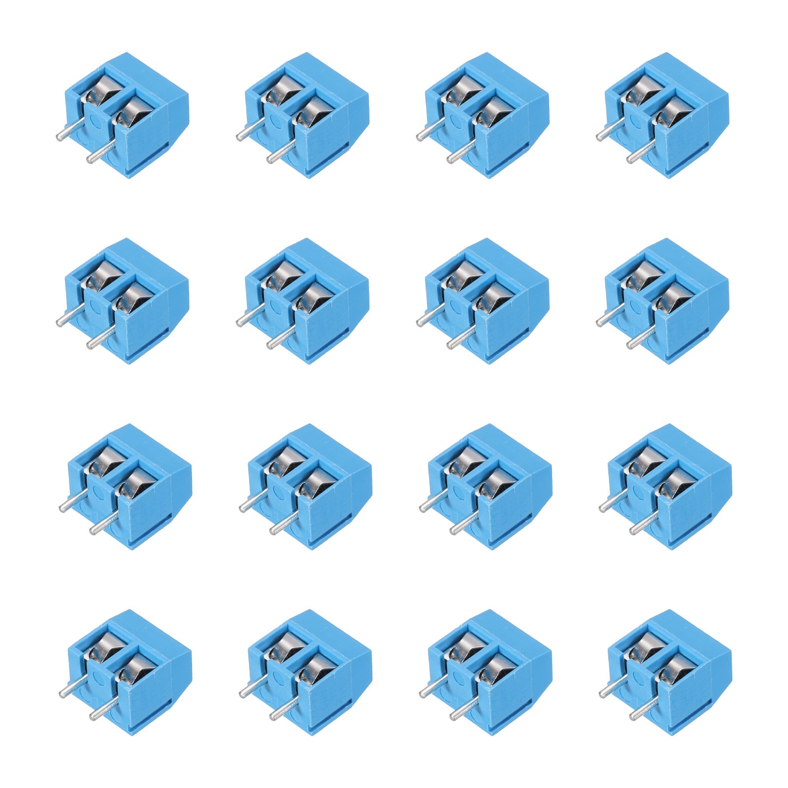 20Pcs 2 Pin PCB Mount Screw Terminal 5mm 0.2 Inch Pitch,Blue
