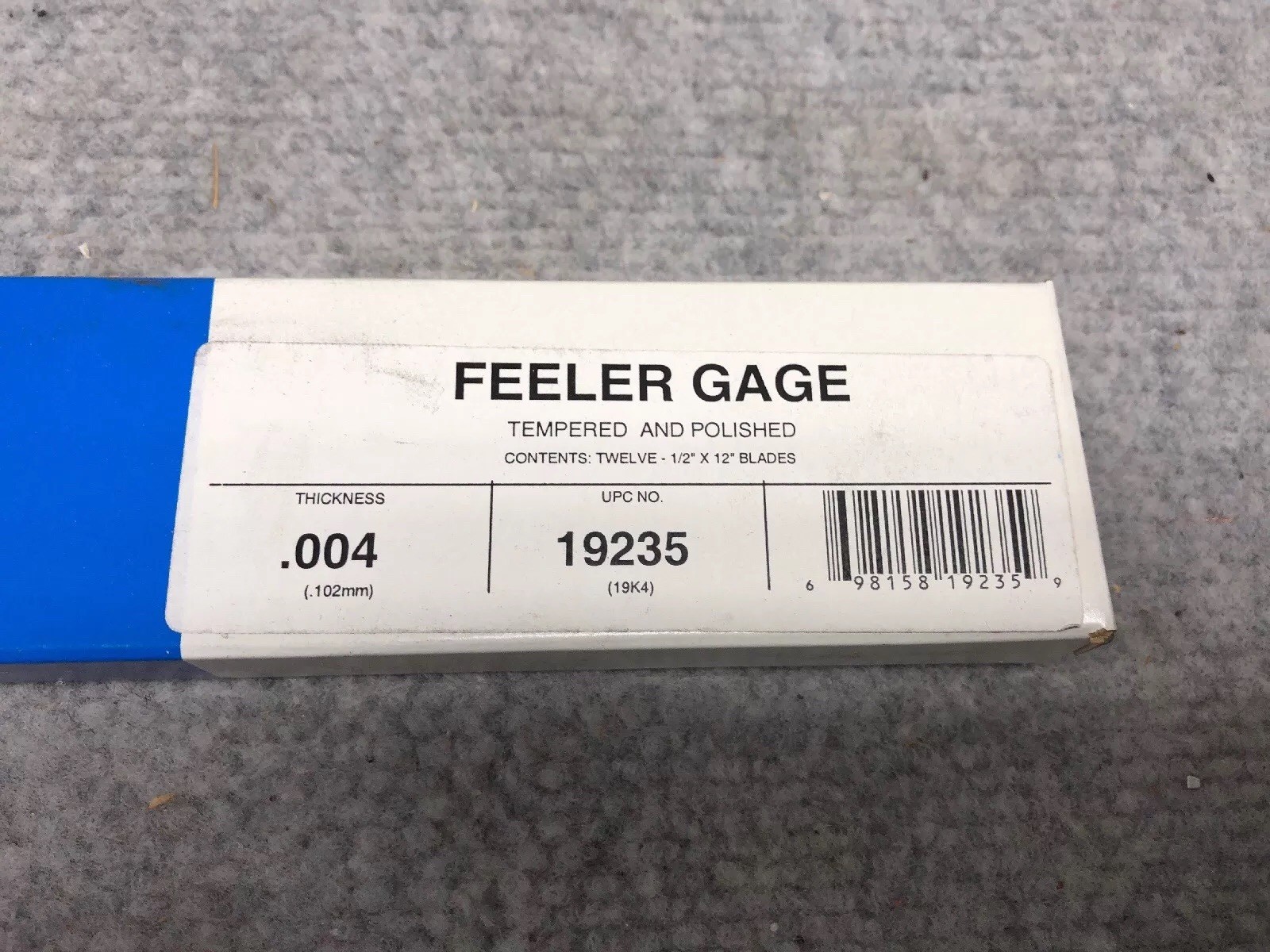 Lot of 2*** Feeler Gauge 0.004”X12” Long, 12 Pack PRECISION BRAND (24 Total)