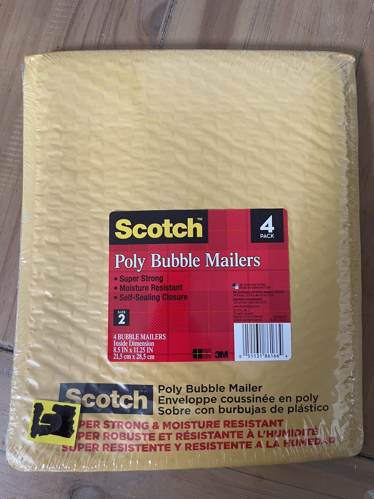 New Scotch poly bubble mailers 4 Pack – Size 2 ( 8.5 in x 11.25 in ) Lot of 31