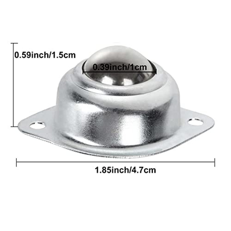 16 Pack 1/2″ Roller Ball Transfer Bearings, Carbon Steel Ball Transfer Unit Swiv
