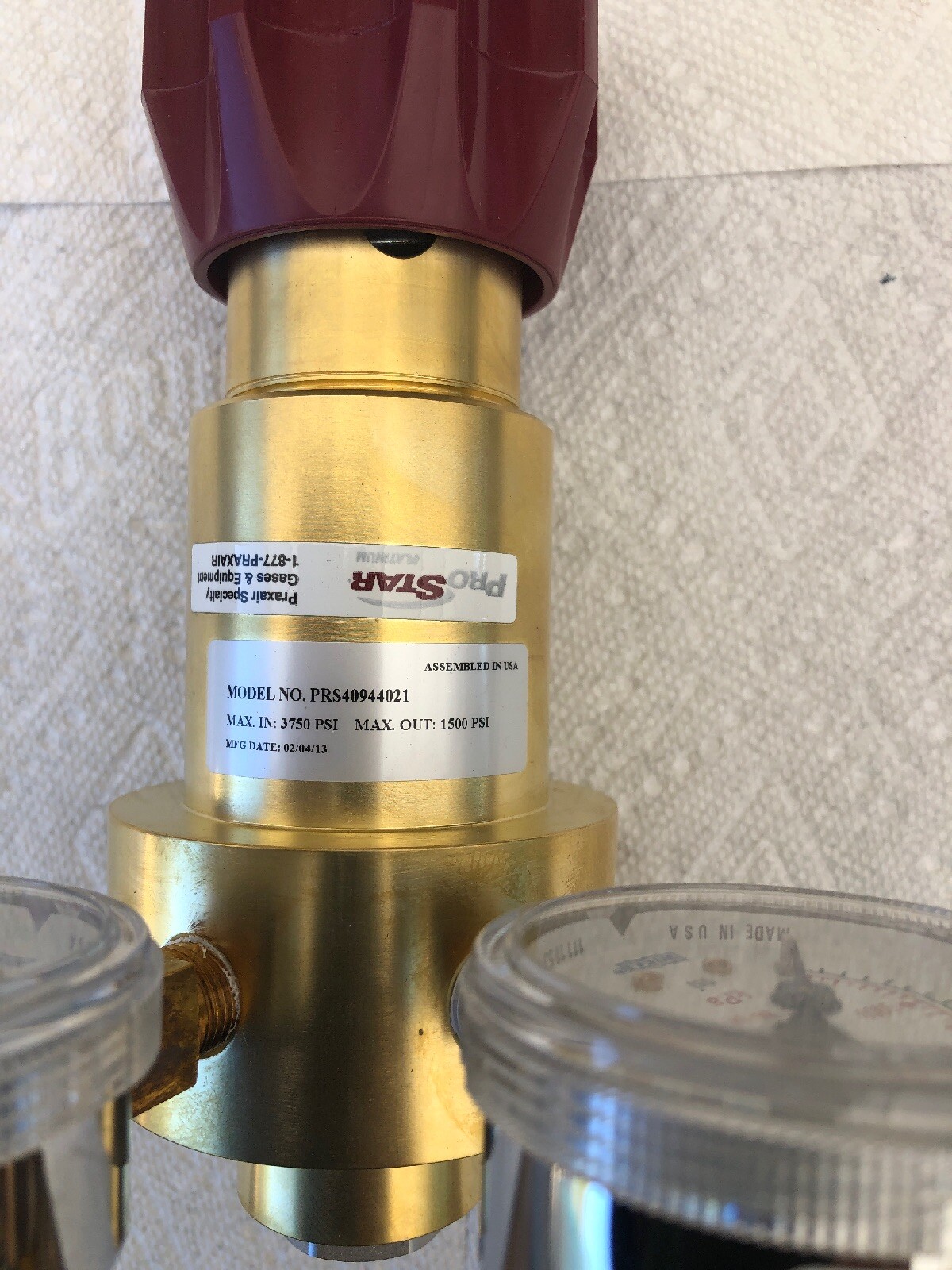 Pro Star Platinum Pressure Regulator. PRS40944021 0-1500PSI