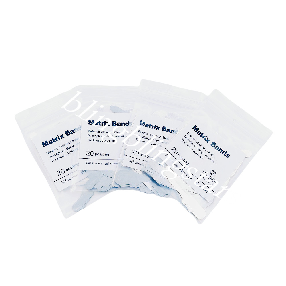 20 Pcs/Bag Dental Stainless Steel Margin Elevation Gingival Matrices Matrix Band