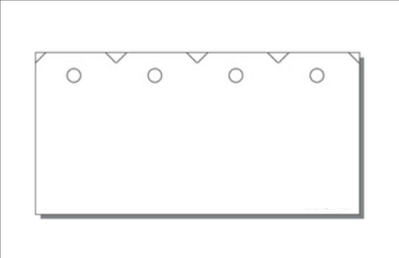 #3 Tags, Die-Cut w Hole (1-7/8″x 3-3/4″) 4-UP on 7-1/2″x 3-3/4″ Wht Cvr-250 Shts