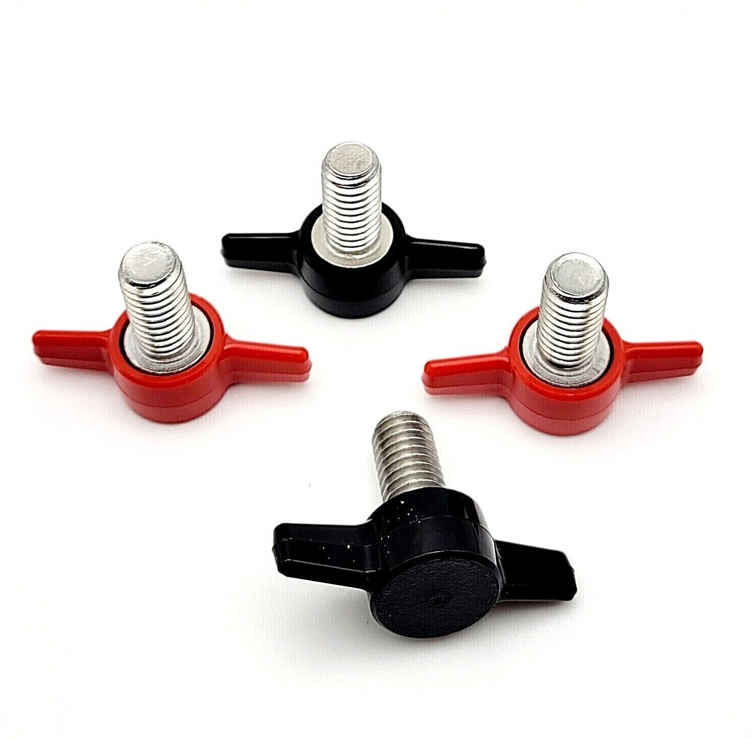3/8″ x 3/4″ Thumb Screw T Bolts Plastic Butterfly Knob Red or Black Stainless