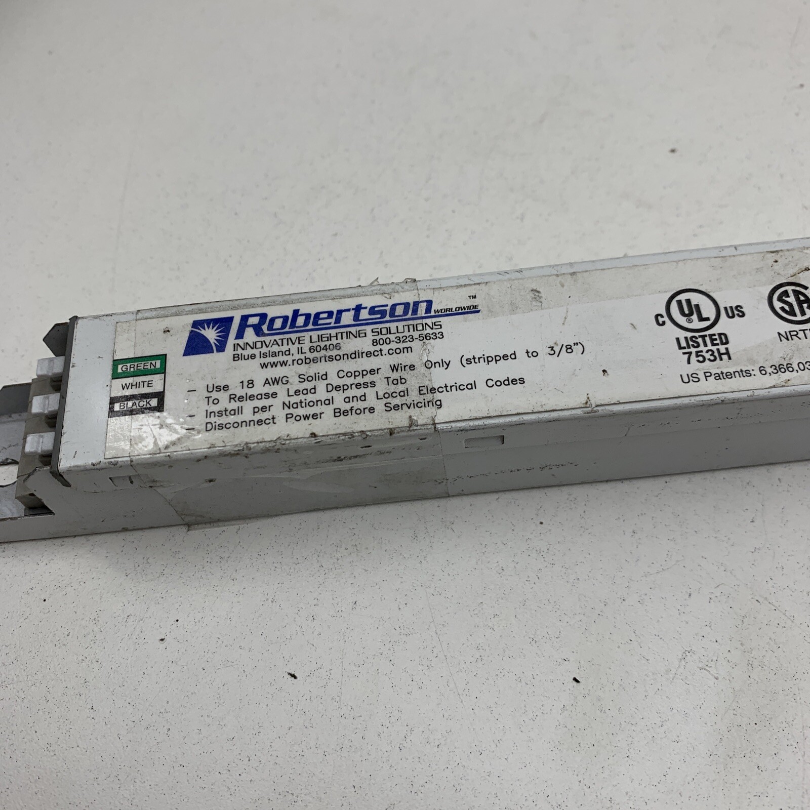 Robertson PSV254T5MVW Fluorescent Ballast for (2) F54T5 FT55W FT50W 2G11 Lamps