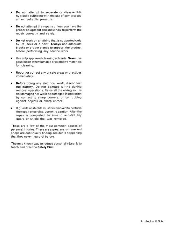 Case IH 1000,9110,9130,9150,9170,9180,9190 Cougar Tractor Service Manual 8-92722