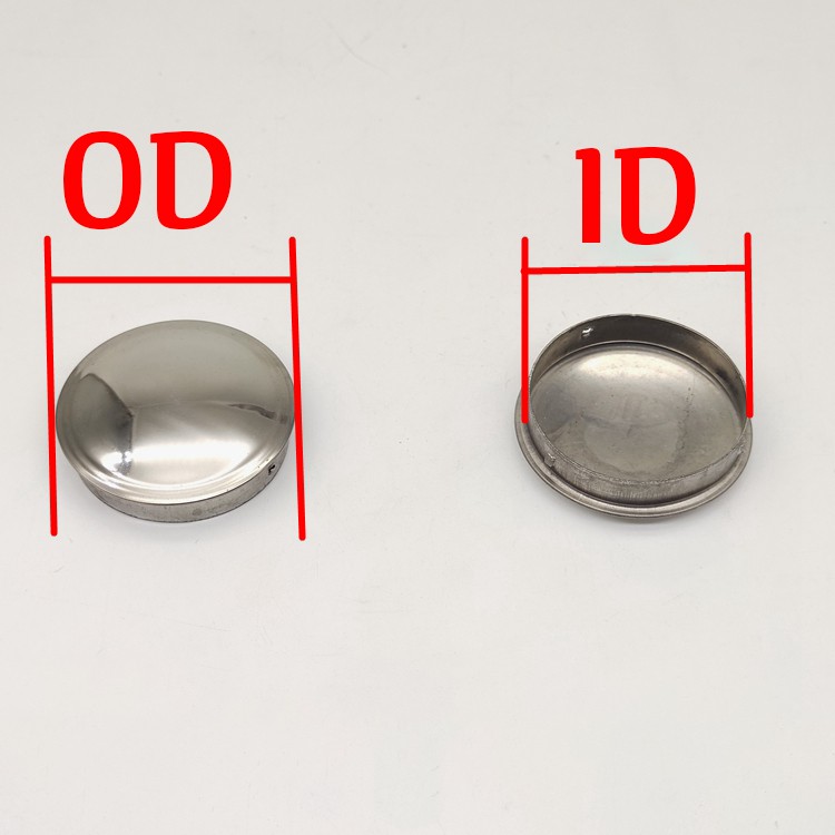 Round 304 Stainless Steel Blanking End Caps Tube Pipe Inserts Plug Bung 9-114mm
