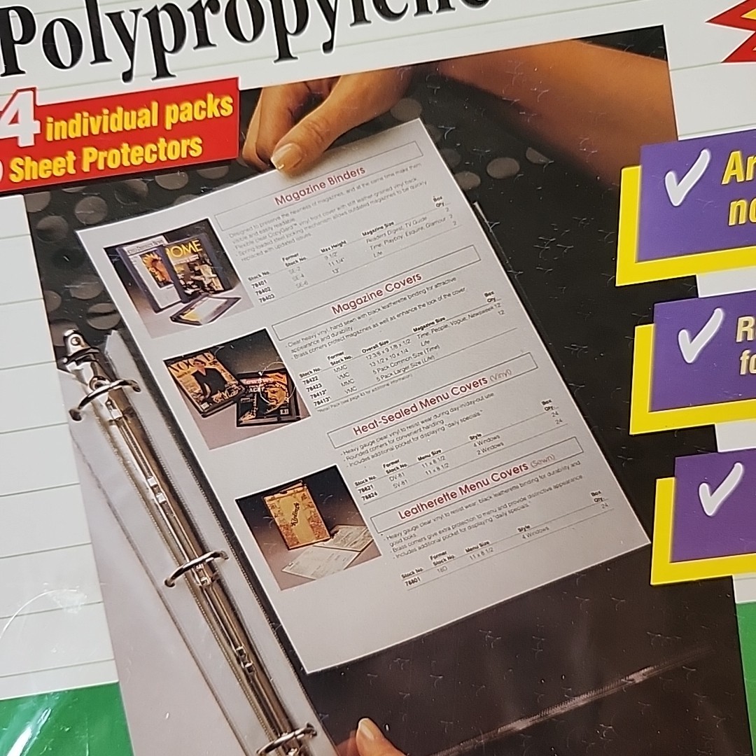 JM Heavyweight Top Loading 200 Pak Sheet Protectors Non-Glare8 1/2″ x 11″ 3 Hole