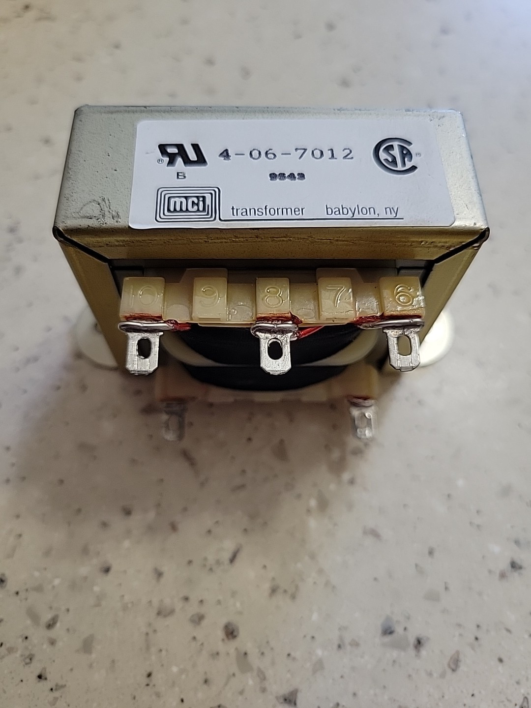 MCI Protection and Control TRANSFORMER 4-06-7012 Made In USA