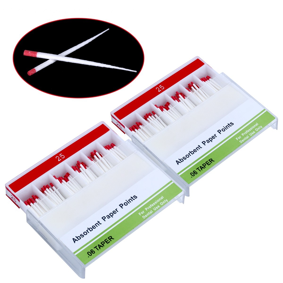 AZDENT Dental Endo Absorbent Paper Points Cotton Fiber Taper .02/.04/.06 15#-40#