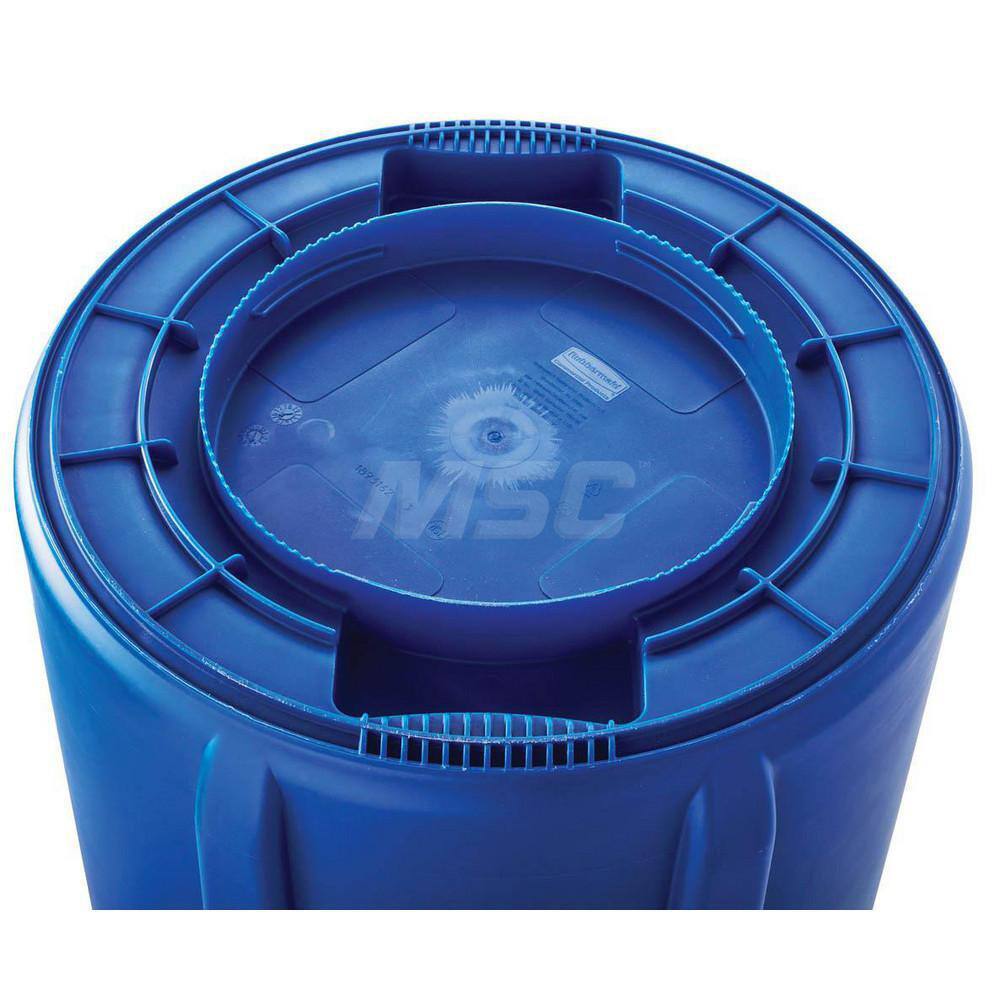 Rubbermaid fg263200blue 32 Gal Round Blue Trash Can Polyethylene