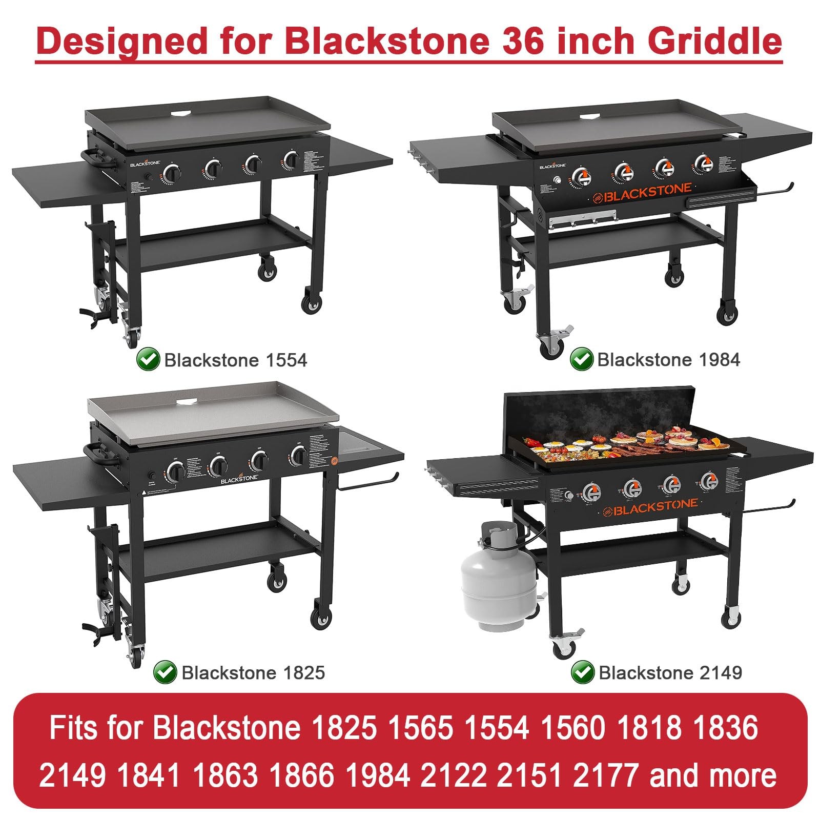 Hinged Lid for Blackstone 36″ Griddle 1554 1825 1836 1841 1560 2149 Hard Griddle