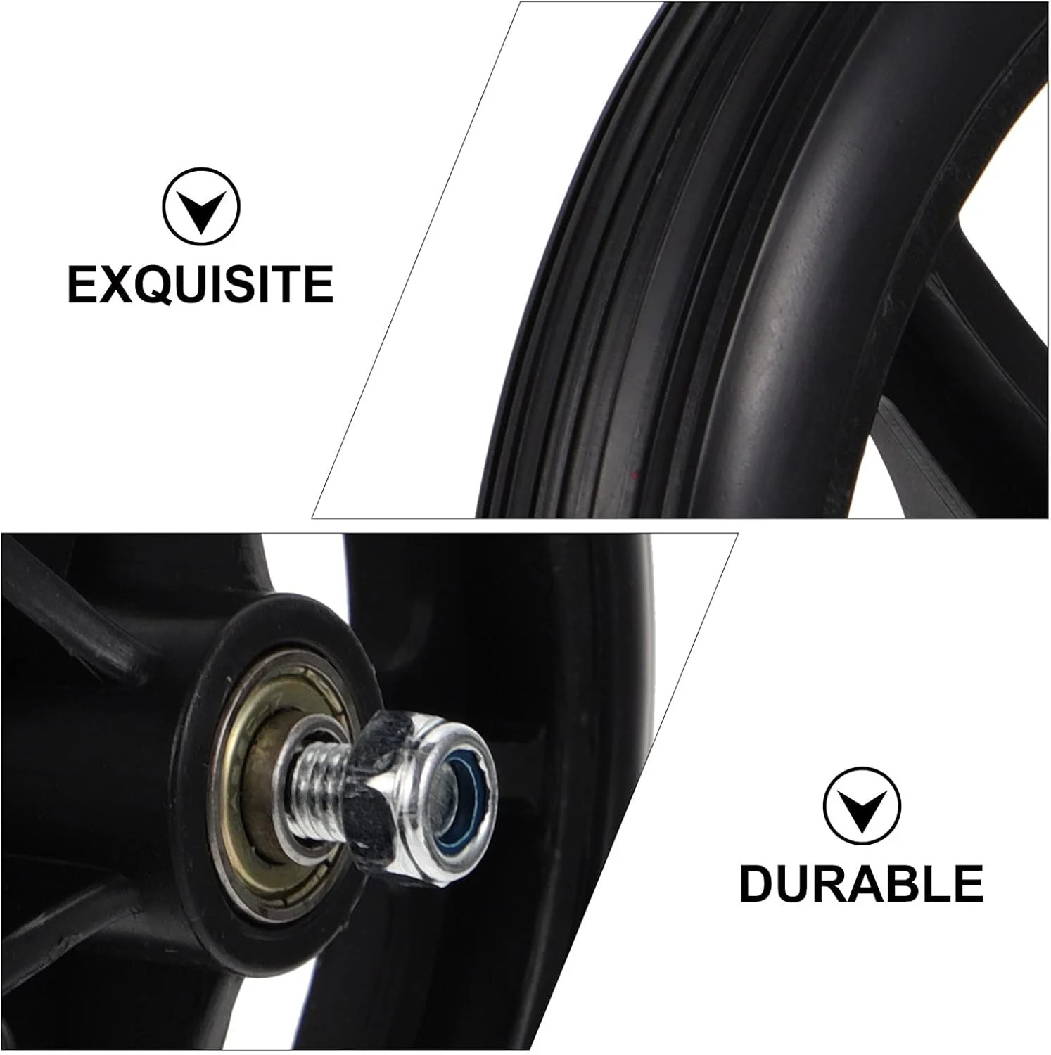 Healifty Replacement Office Chair Caster Wheels 2-Pack 6.69 Inch Front Wheel for