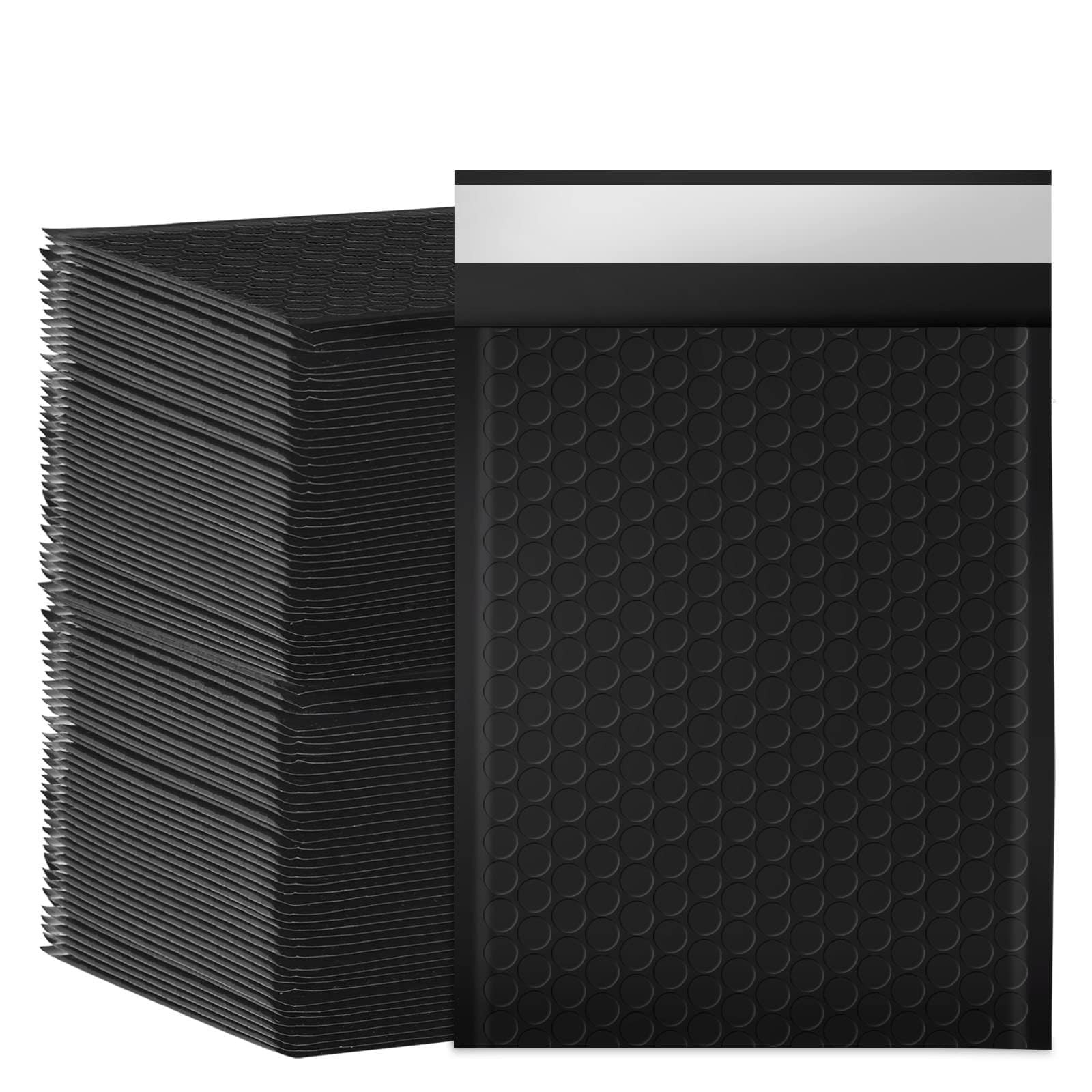 Bubble Mailers 6×10″ 100 Pack Black Padded Envelopes Waterproof Usable Size 6…