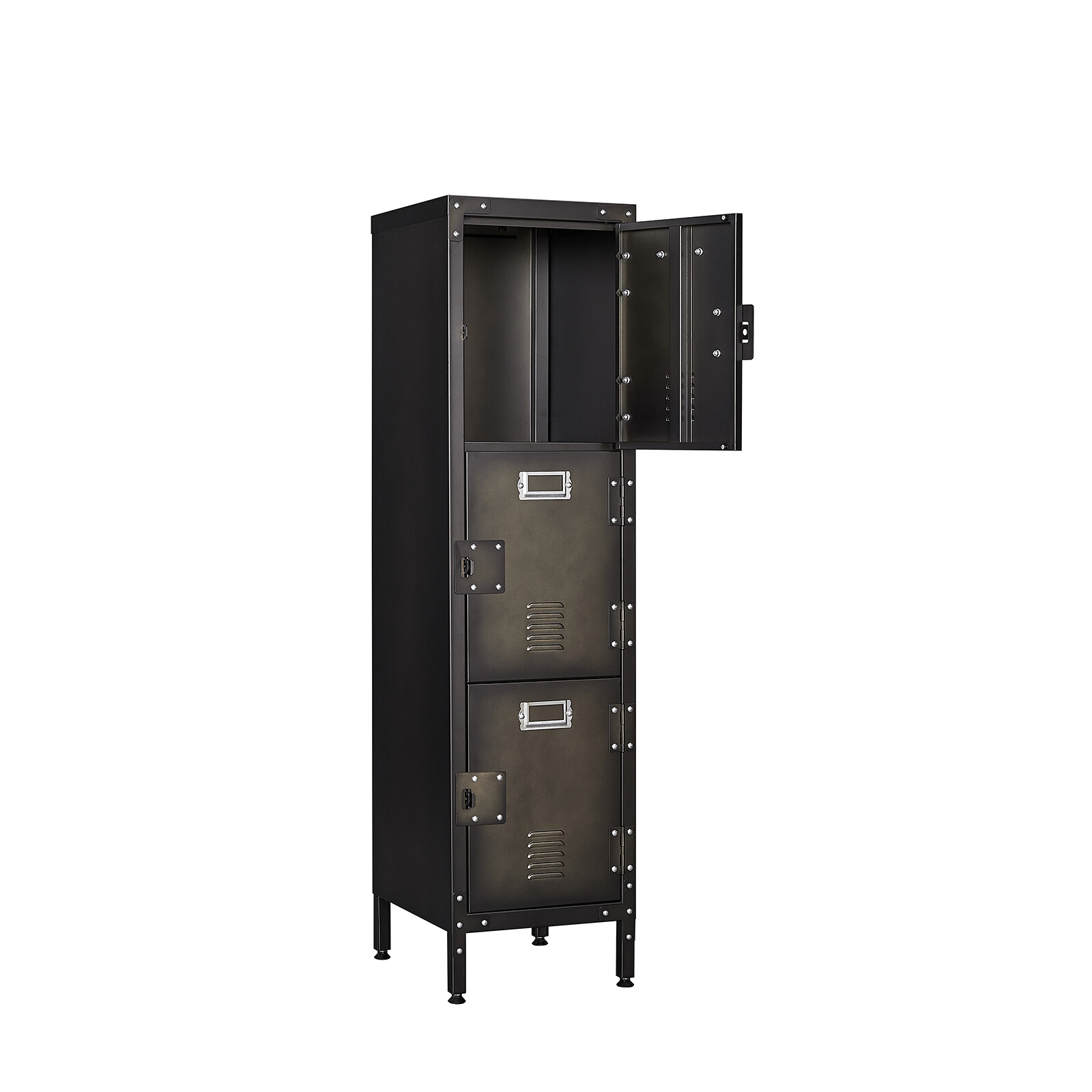 Metal Storage Cabinet Retro Style for Club Home Storage Lockers with 3/4/6 Doors
