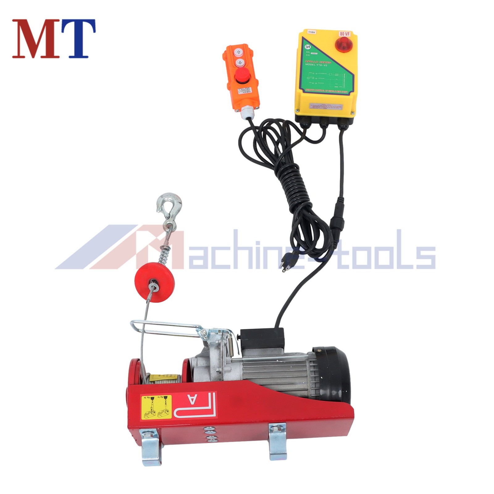 PA600 1320 lbs 110V Mini Electric Hoist 328 ft Wireless & 14 ft Wired Remote