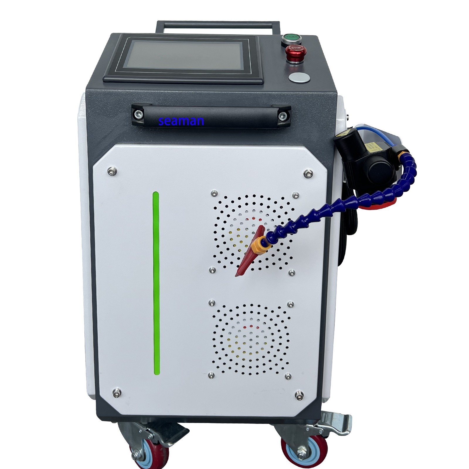 US SHIP 300W JPT Pulsed Laser Cleaning Machine Wood Laser Rust Oil Paint Removal