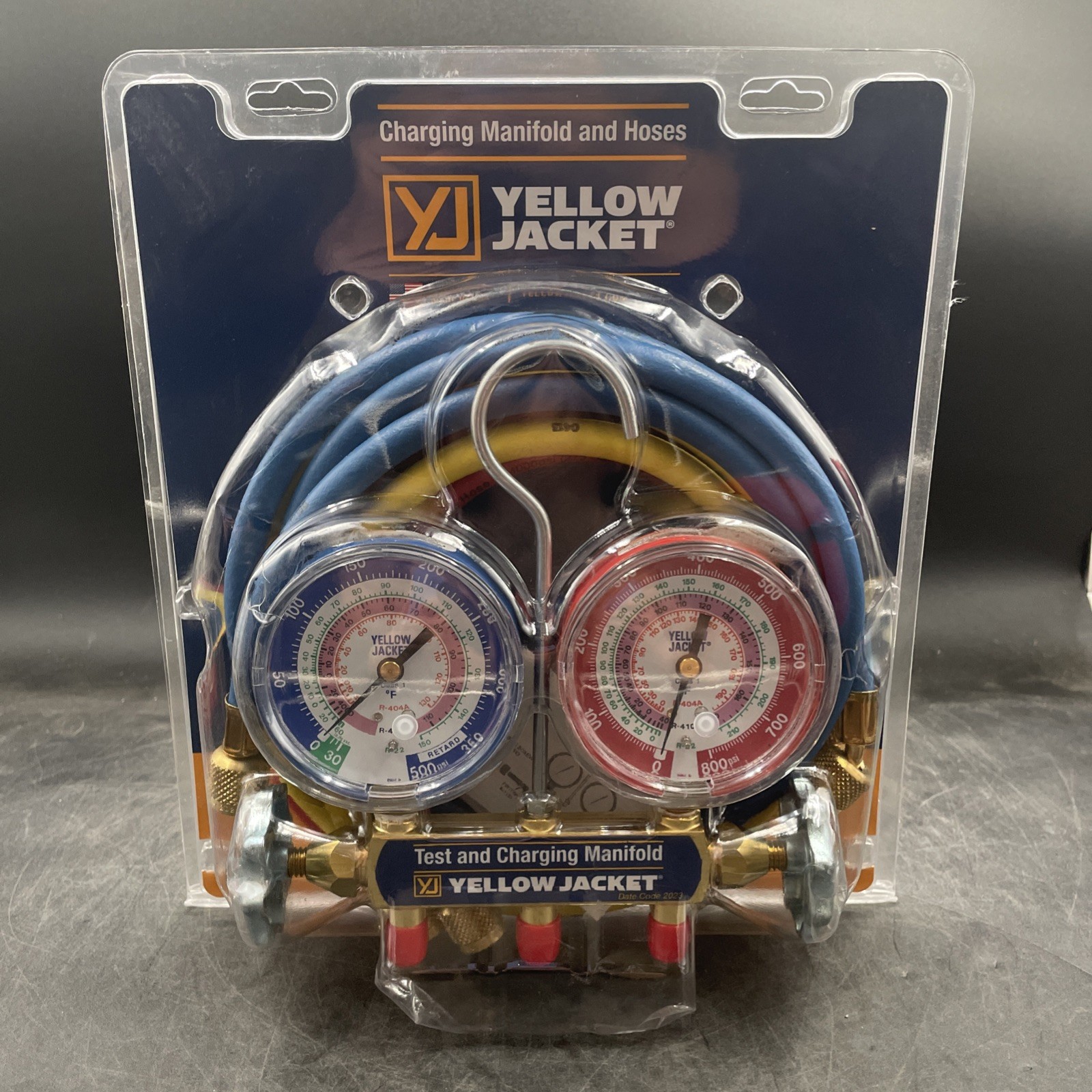 Yellow Jacket 42004 2-Valve Series 41 Test/Charging Manifold, Gauges (NEW)
