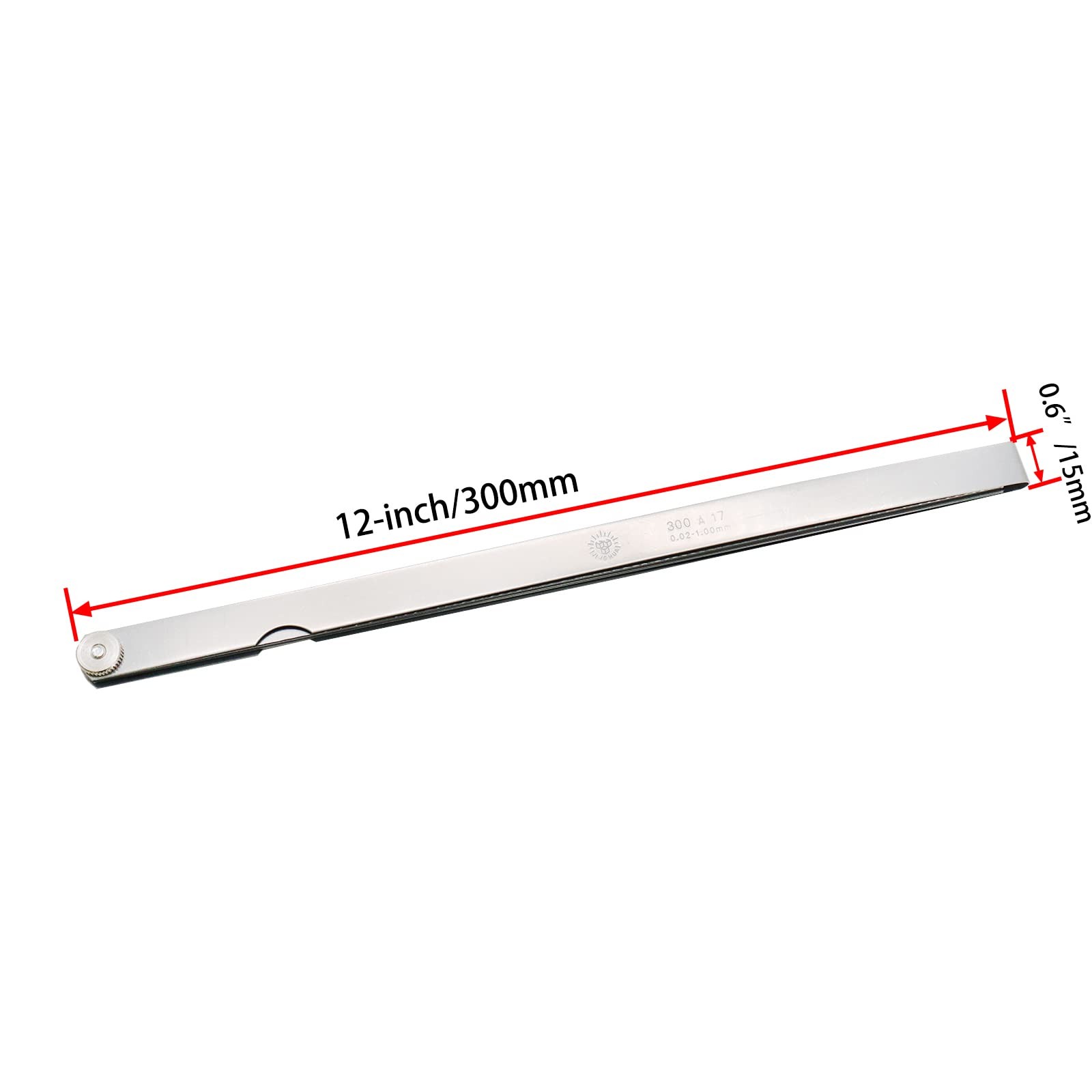 Rannb Metric Feeler Gauge Gap Measurement Tool 12-inch 17 -Leaf 12″ Length
