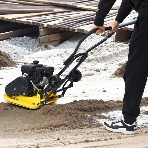 2.5HP Plate Compactor Gas 80cc 1800 Lbs Force Construction Concrete Tamper Paver