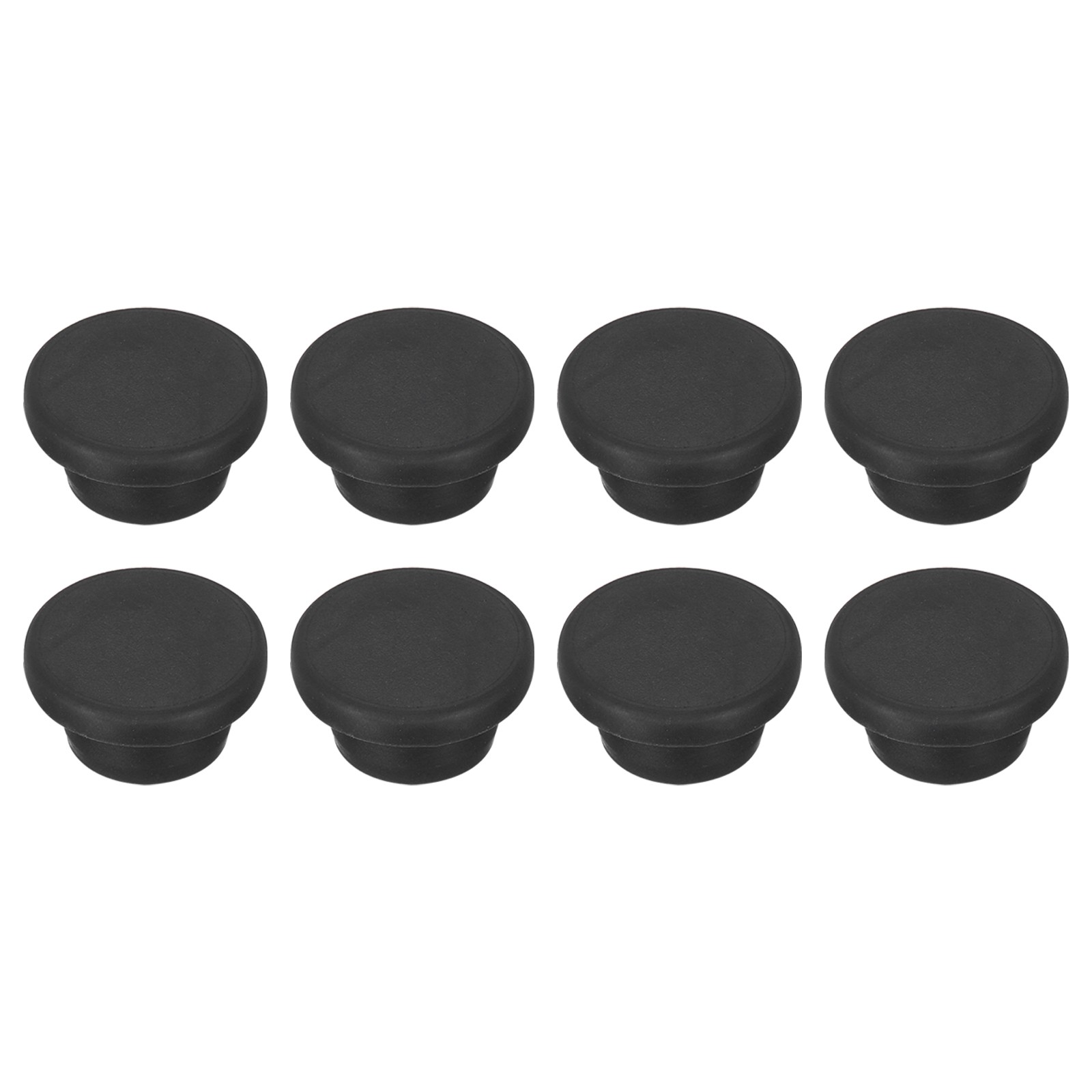 8pcs T-Shaped Silicone Plugs 20mm 4/5″ Dia Snap in Plug Seal Round Black