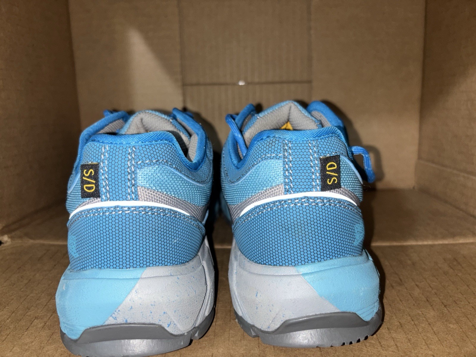 Womens CAT Caterpillar Blue/Gray Steel Toe Ergo SRX Protective Work Shoes SZ 9