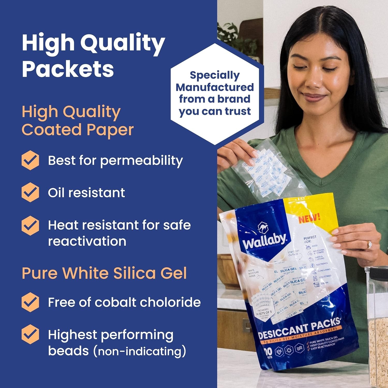 5g Silica Gel Packs 500 500 Packets Food Safe Rechargeable Moisture Absorber
